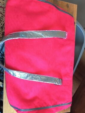 Bright Pink Tote Bag with Silver Handles